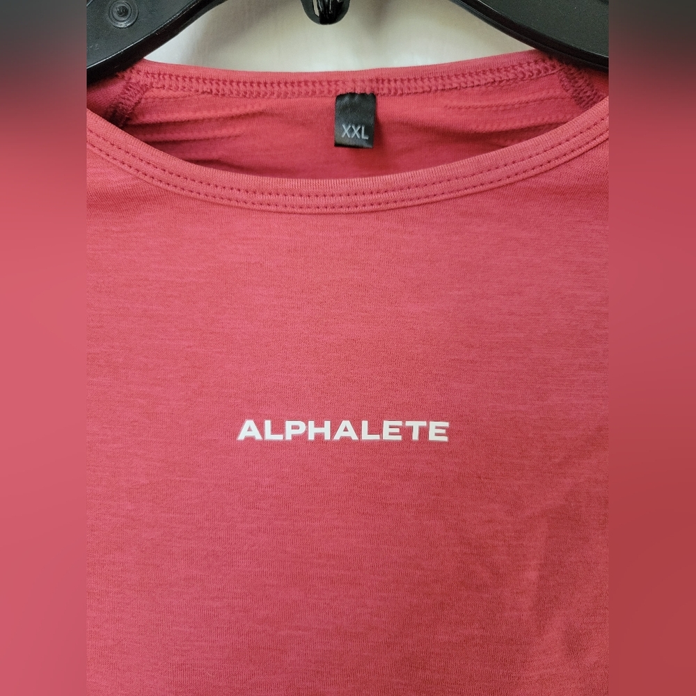 Alphalete Women's Amplify Short Sleeve Crop Top Workout Tee Red Size XXL - Picture 3 of 6